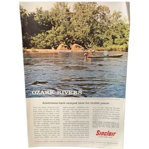 Vintage 1962 Sinclair Great Name in Oil Ozark Rivers Ad Advertisment